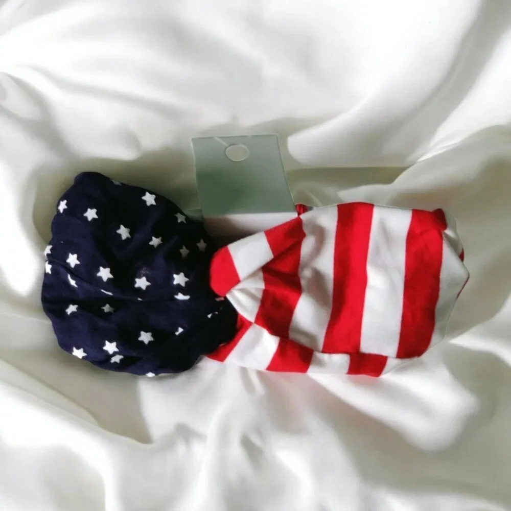 NEW!!! American Flag Print Headband and Socks - Forever 21
